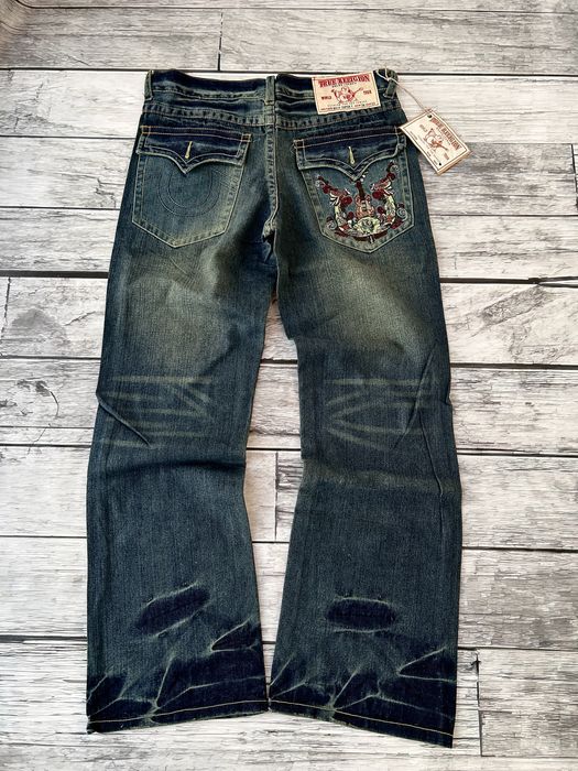 True Religion NEW Vintage Flared Baggy Fit True Religion Jeans 90s ...
