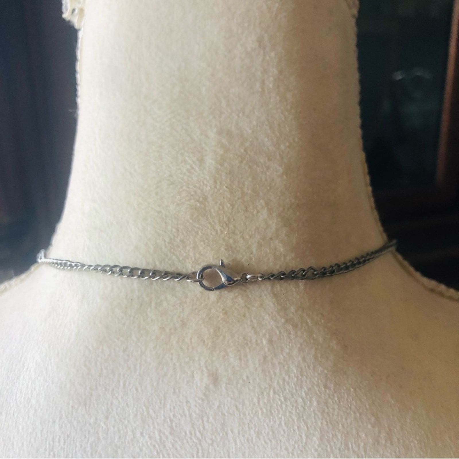 Handmade Handcrafted crowned faceted glass crystal pendant necklace Size ONE SIZE - 7 Thumbnail