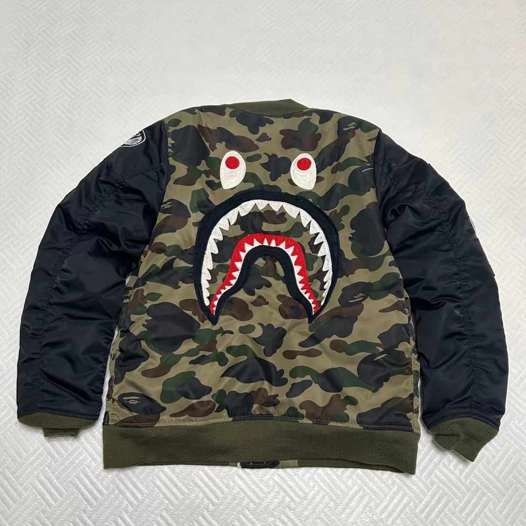Bape BAPE SHARK MA-1 JACKET Size US L / EU 52-54 / 3 - 7 Thumbnail