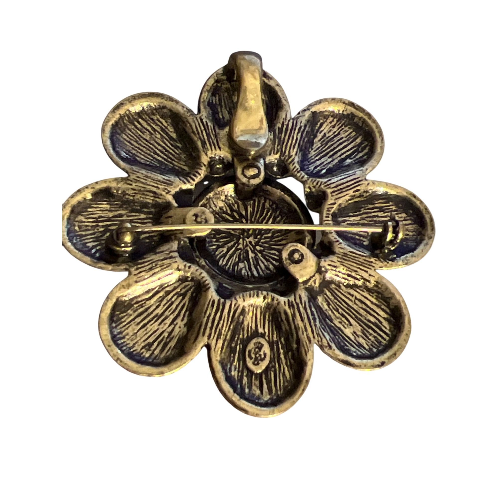 Other Premier Design Large Flower Brooch Pin Pendant Antique Gold Size ONE SIZE - 4 Thumbnail