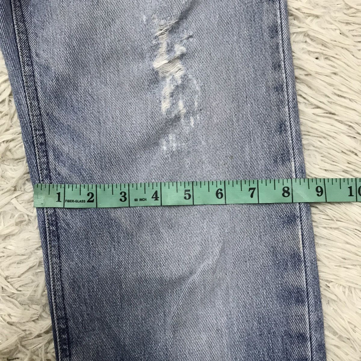 Lee Vintage Lee Straight Cut Distressed DenimJeans Size US 27 - 21 Thumbnail