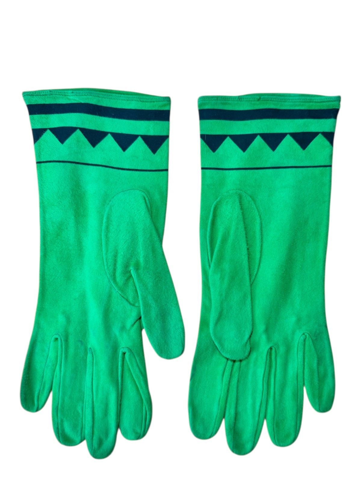 Versace Gianni Versace Green Suede Gloves L Size ONE SIZE - 2 Thumbnail
