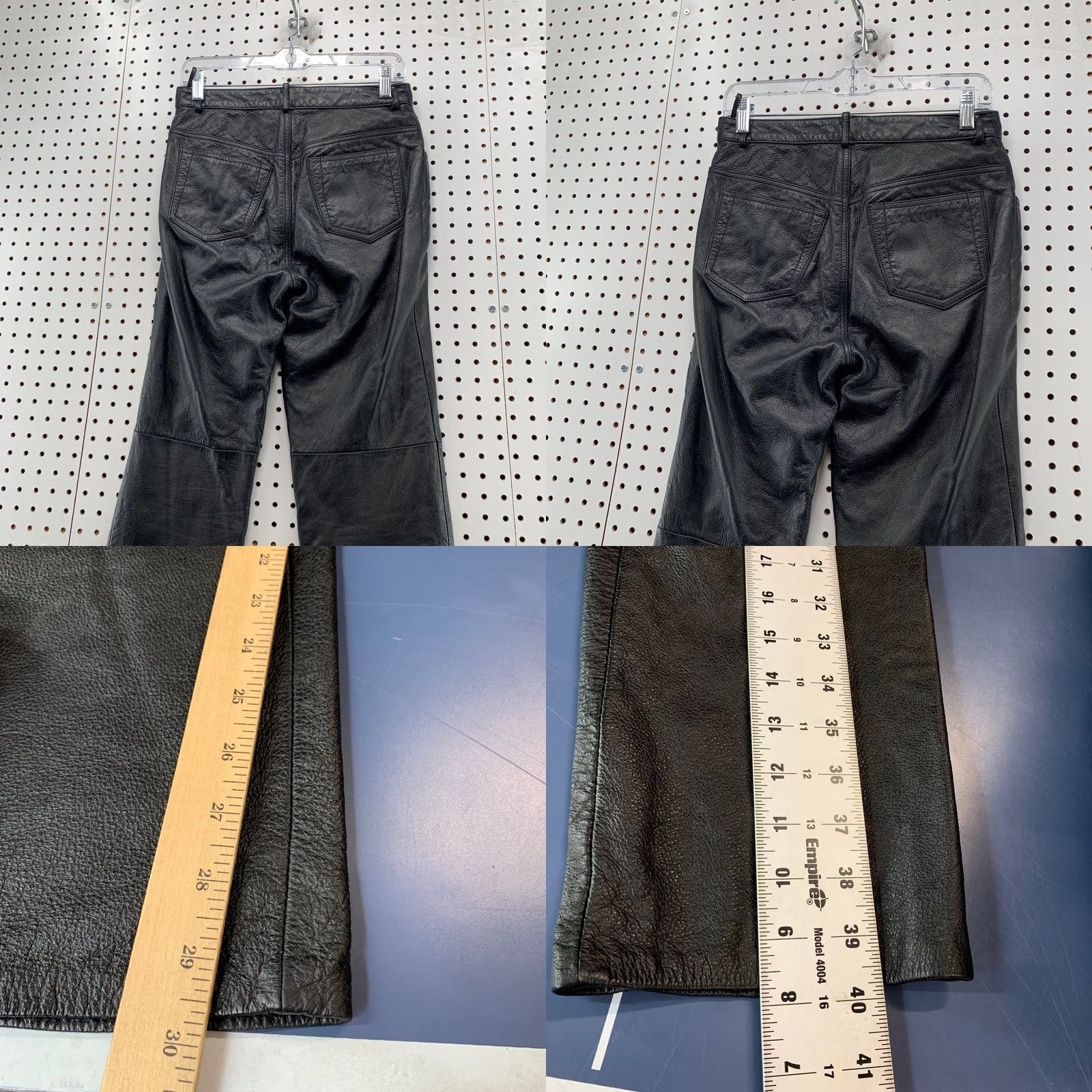 Vintage VINTAGE Colebrook Col Leather Pants Womens Size 6 Black Straight Fit 29x30 High Rise Size 28" / US 6 / IT 42 - 8 Thumbnail