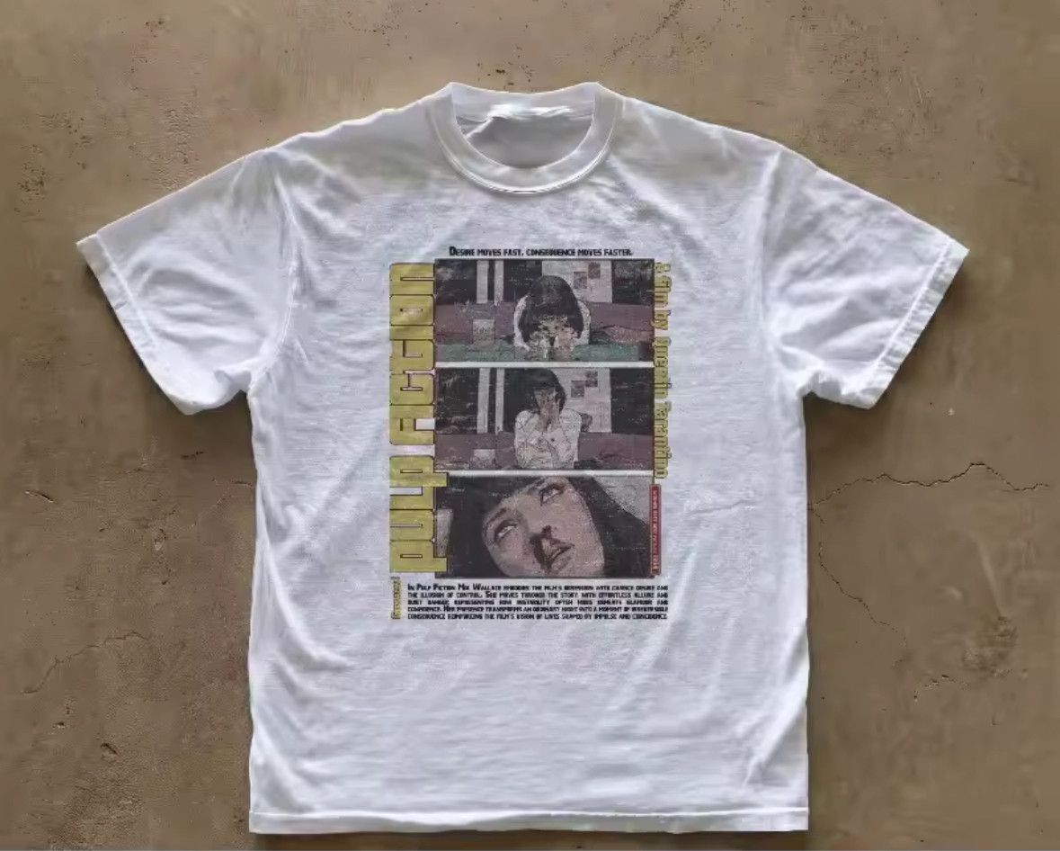 Japanese Brand Retro Pulp Fiction Movie 90s Vintage Poster Graphic TShirt Size US M / EU 48-50 / 2 - 1 Thumbnail