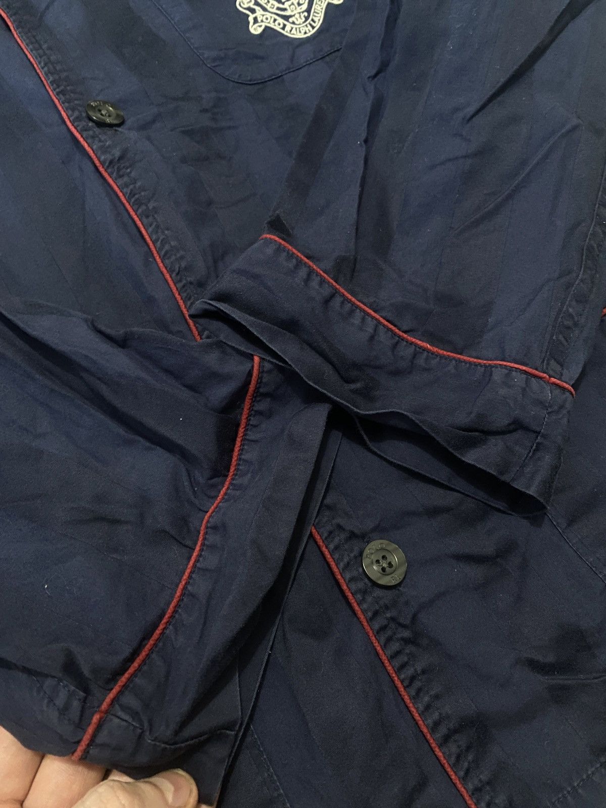 Ralph Lauren Vintage ralph lauren sleepwear shirt button up logo on chest Size US XL / EU 56 / 4 - 9 Thumbnail