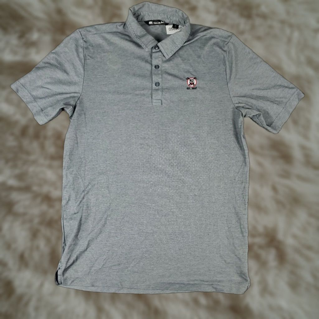 TravisMathew Travis Mathew Gray Polo Shirt Men's Medium Short Sleeve Golf Casual Size US M / EU 48-50 / 2 - 1 Thumbnail