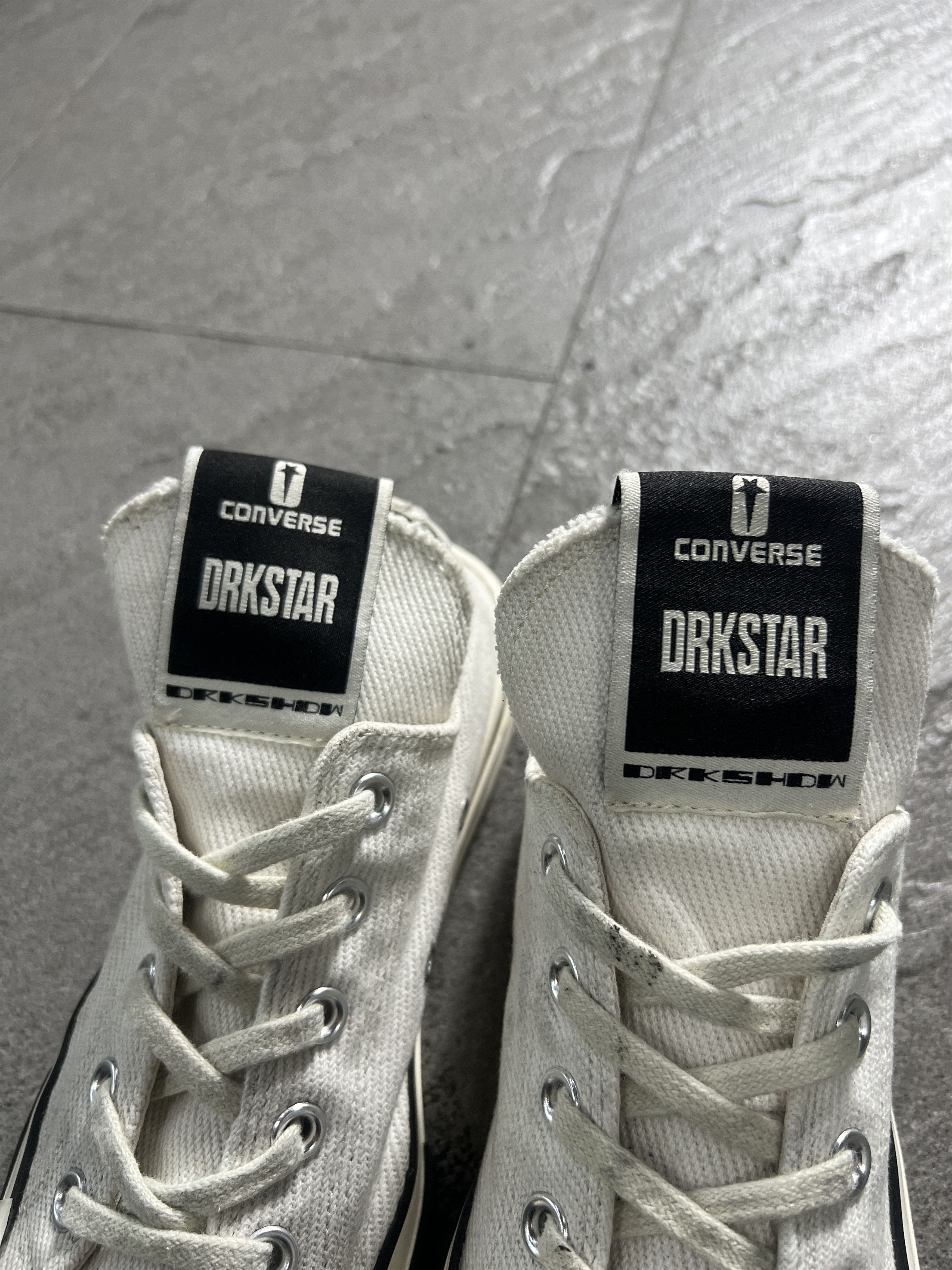 Converse × Rick Owens Drkshdw Converse x Rick Owens DRKSHDW DRKSTAR Low White EU39.5 Size US 6.5 / EU 39-40 - 3 Thumbnail