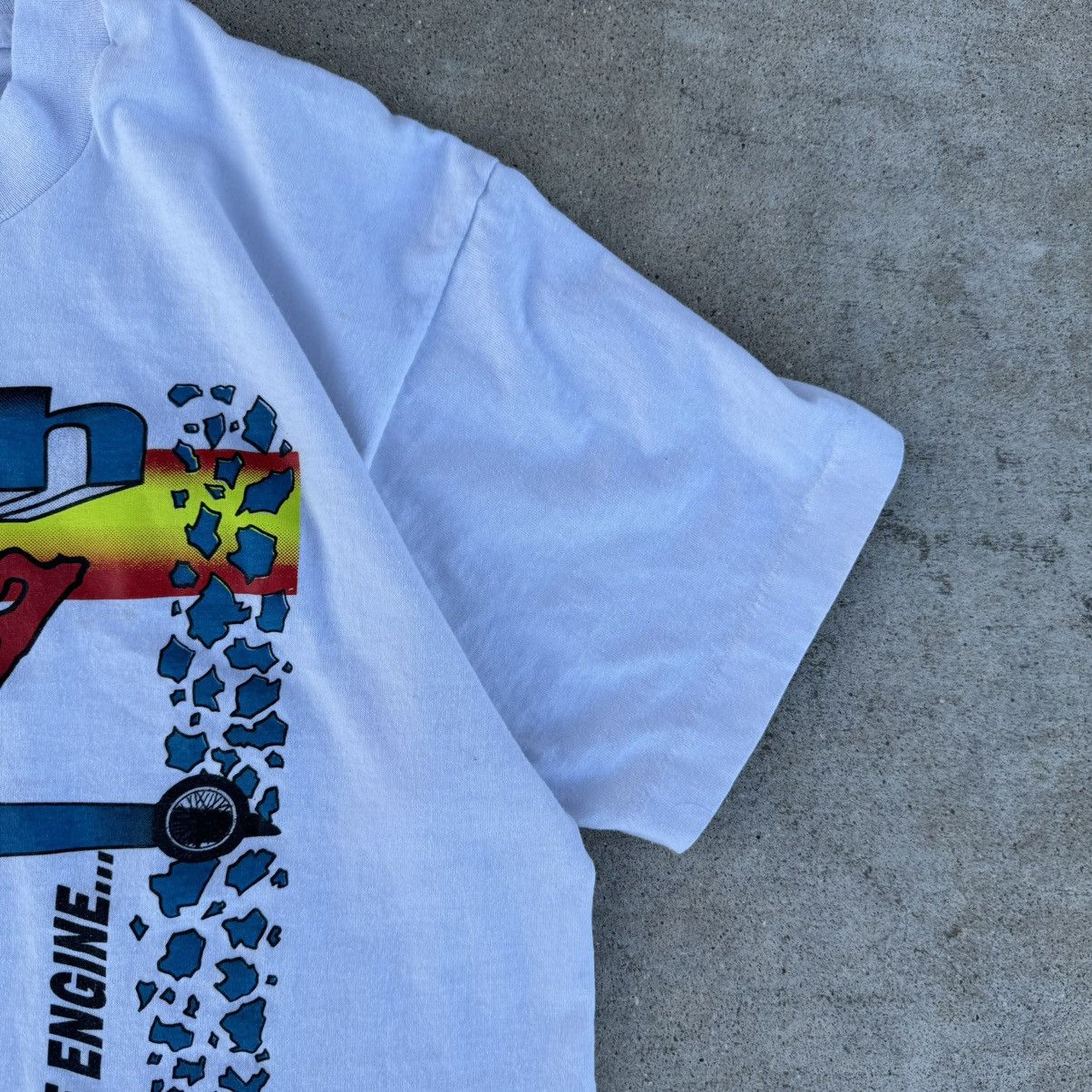 Harley Davidson × JNCO × NASCAR Vintage 90s White Drag Racing Car Graphic Tee Fits M-L Size US L / EU 52-54 / 3 - 5 Thumbnail