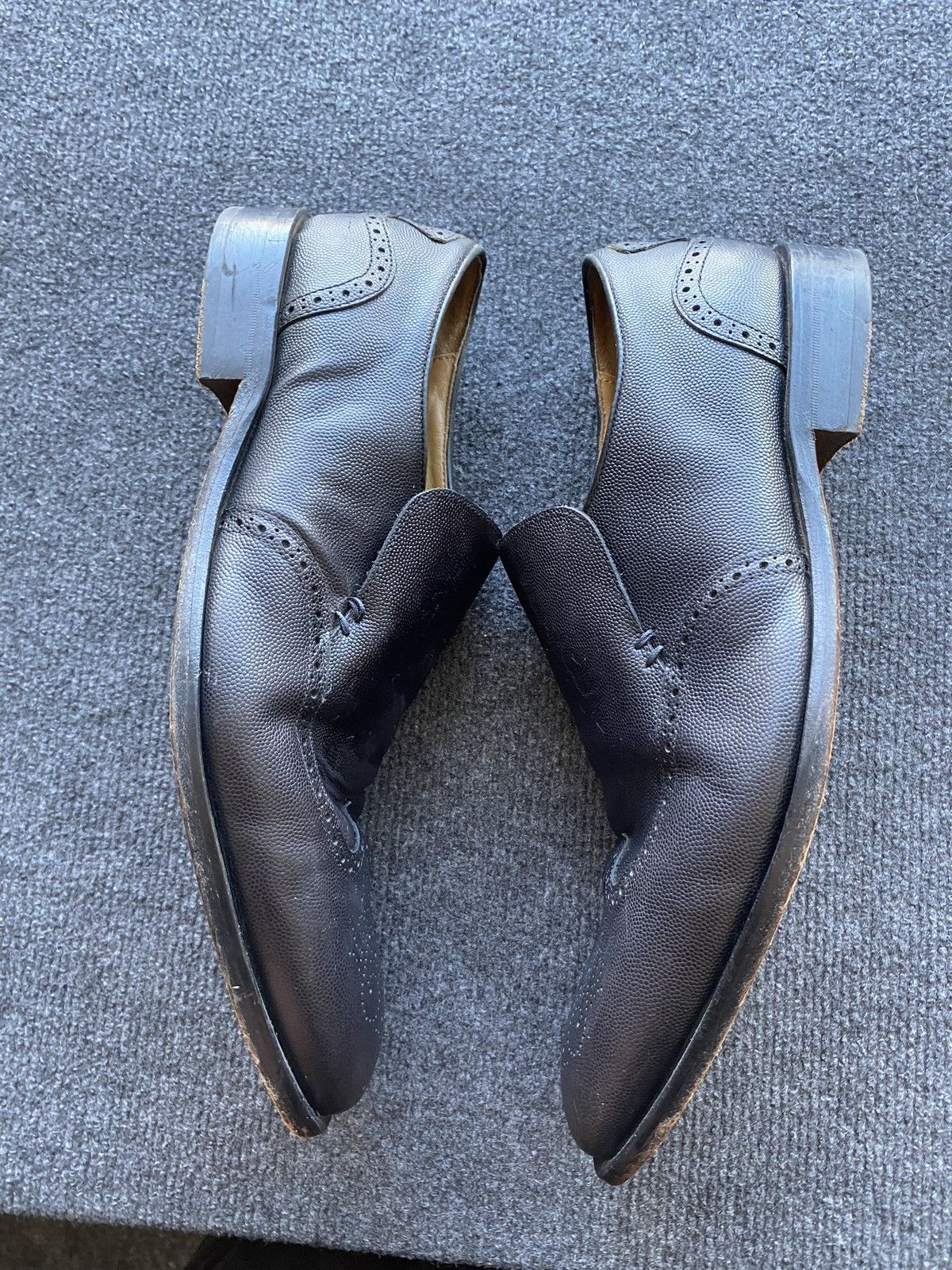 Oliver Sweeney 🔥Rare Oliver Sweeney black leather brogue slip on boots US12 Size US 12 / EU 45 - 4 Thumbnail