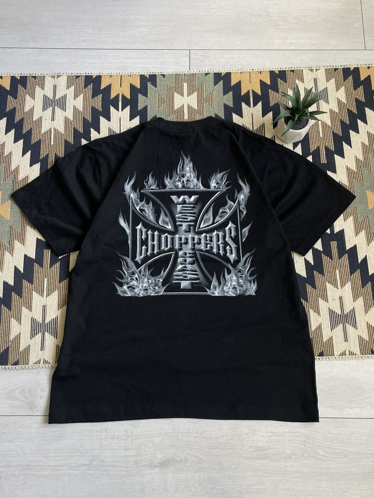Vintage × West Coast Choppers Vintage West Coast Choppers Big Logo Flame T-shirt Size US XL / EU 56 / 4 - 2 Thumbnail