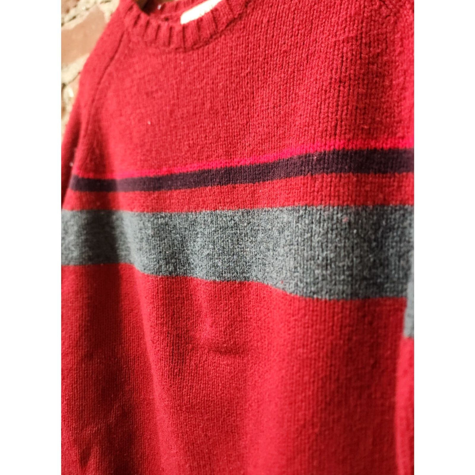 J.Crew Vintage J Crew Men's XL Red Wool Knit Sweater Size US XL / EU 56 / 4 - 4 Thumbnail