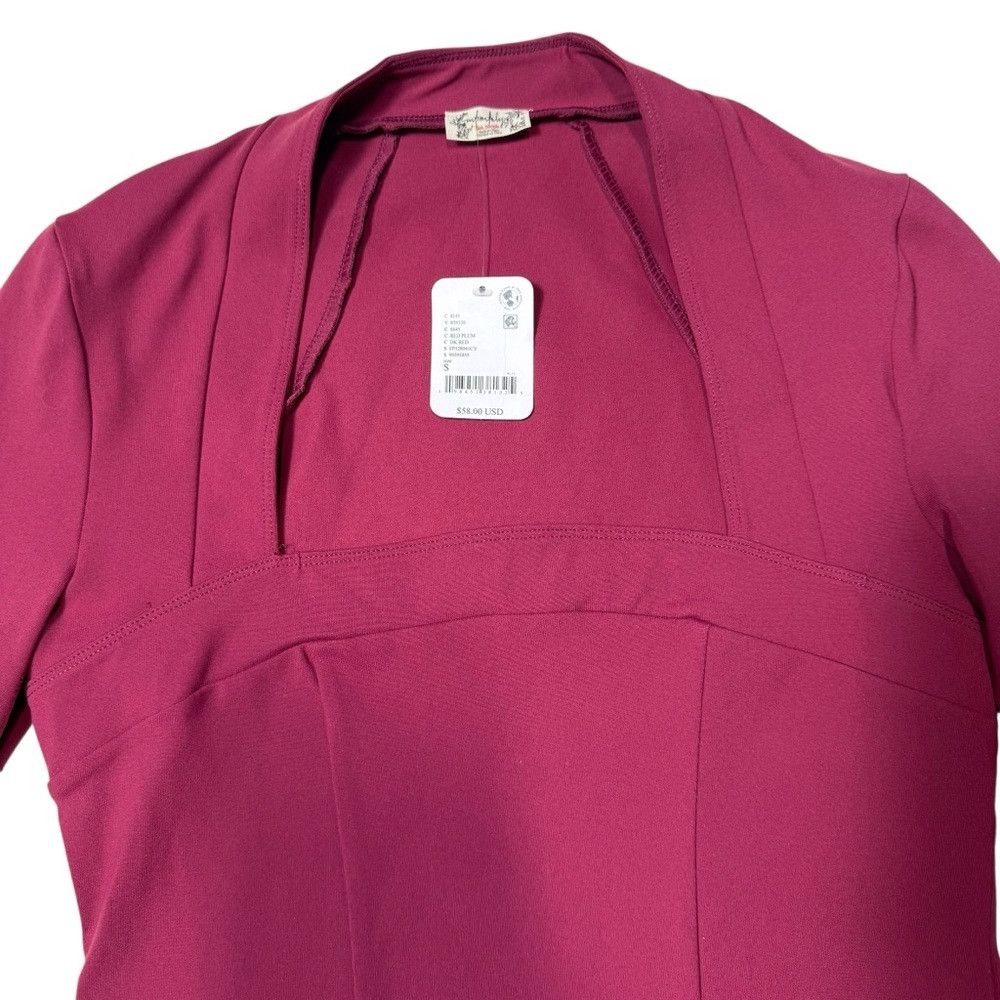 Free People NWT New $78 Free People Now Or Never Red Plum Bodysuit Size Size S / US 4 / IT 40 - 5 Thumbnail