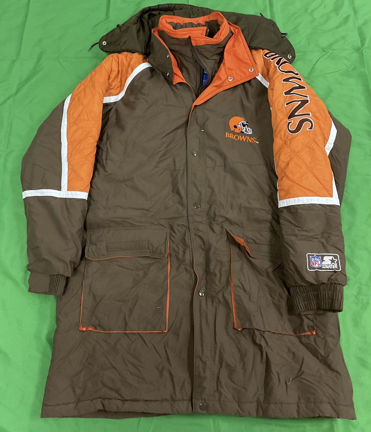 image of Cleveland Browns Nfl Jacket in Orange, Men's (Size XL)