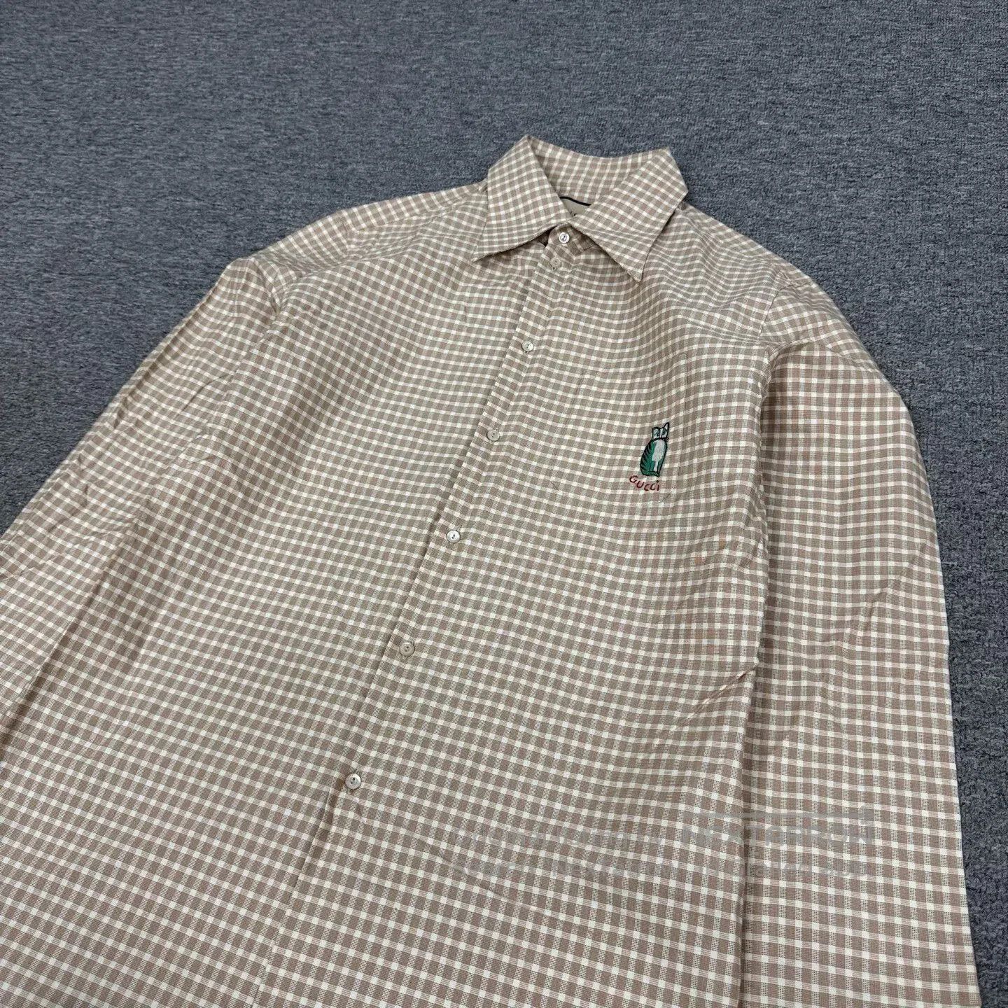 Gucci gucci embroidered checkered shirt with logo. Size US L / EU 52-54 / 3 - 4 Thumbnail