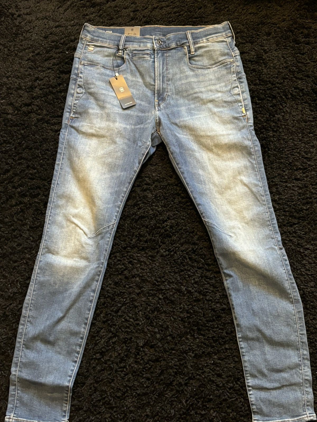 image of G Star Raw G-Star Raw D-Staq 3D Jeans - - £160 Rrp - 33W 34L in Medium Aged, Men's