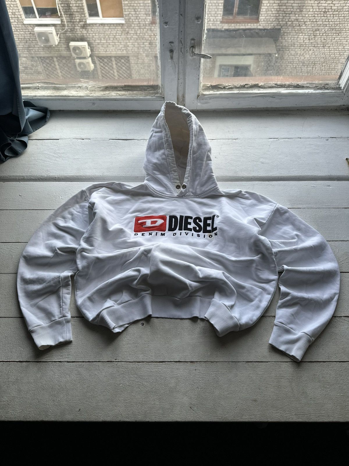 Diesel 🚨DIESEL HYPE WHITE HOODIE BIG LOGO BOXY FIT DENIM DIVISION Size US L / EU 52-54 / 3 - 1 Thumbnail
