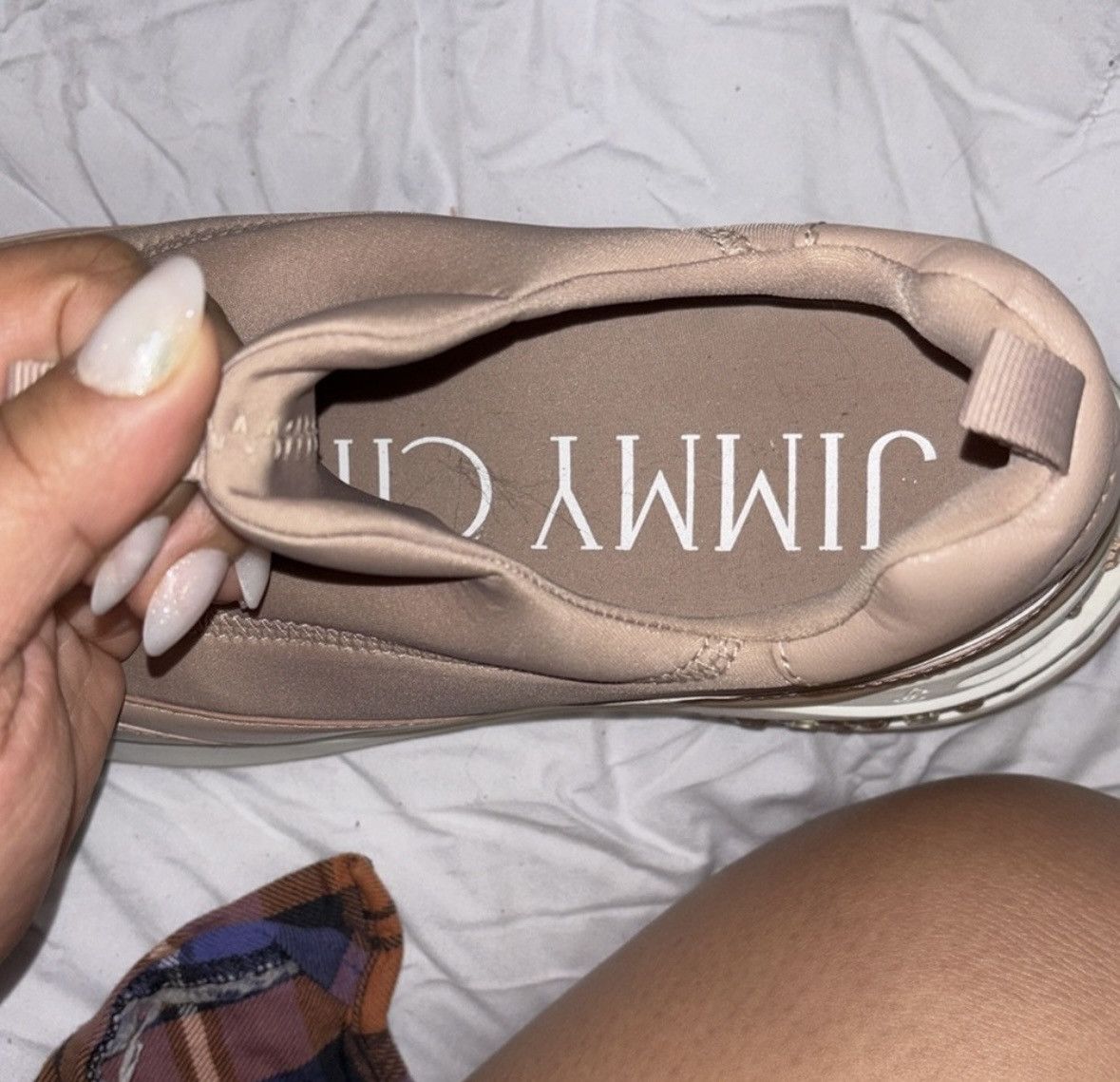 Jimmy Choo Authentic Jimmy Choo nude pink sneakers Size US 10 / IT 40 - 3 Thumbnail