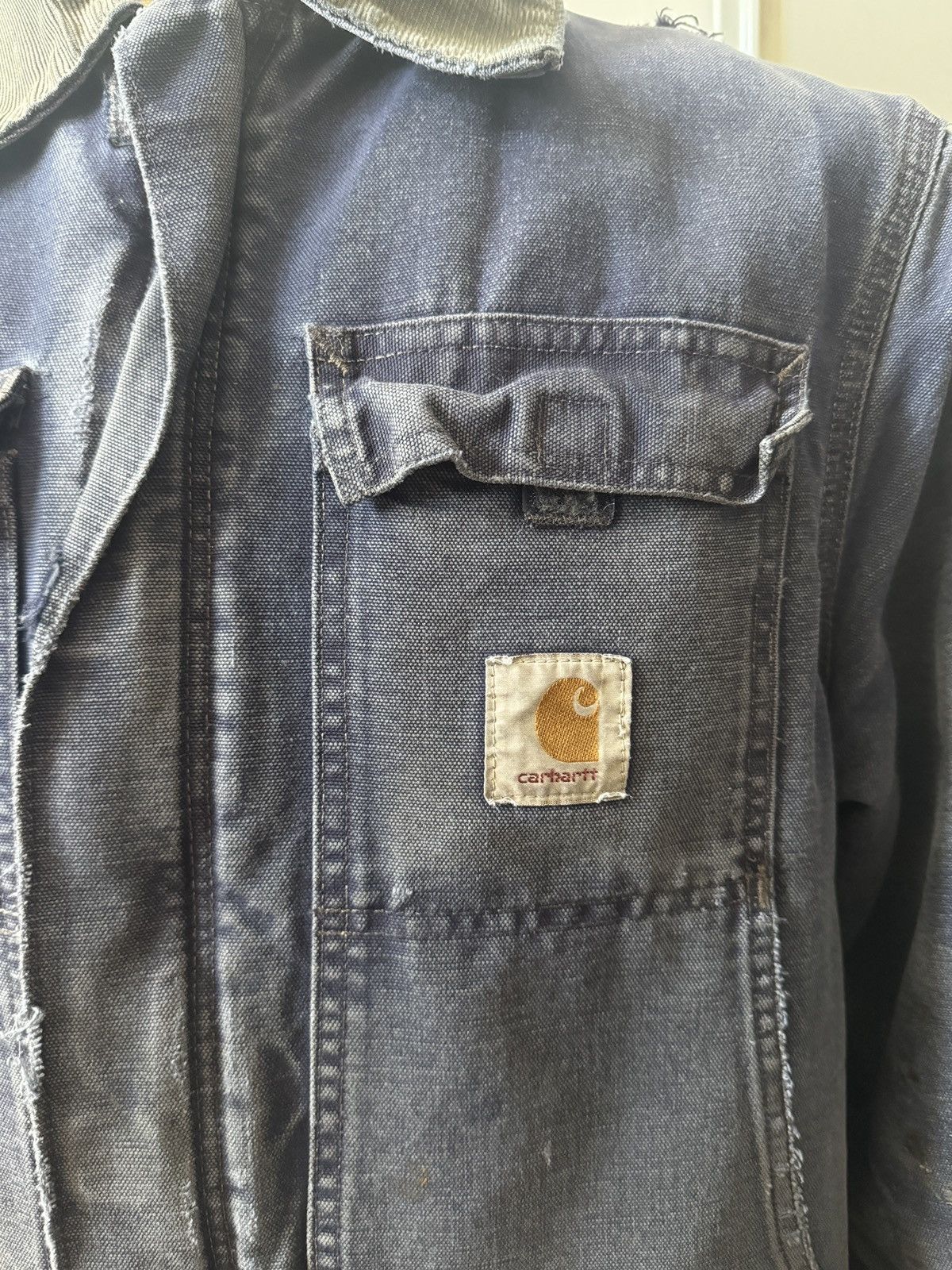 Carhartt Carhartt WIP Distressed Work Jacket Indigo Blue Size US XL / EU 56 / 4 - 3 Thumbnail