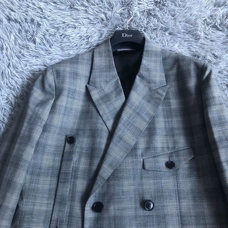 Dior Dior 19ss streamer checkered wool suit 2501-Nextarrow Size 52R - 2 Thumbnail