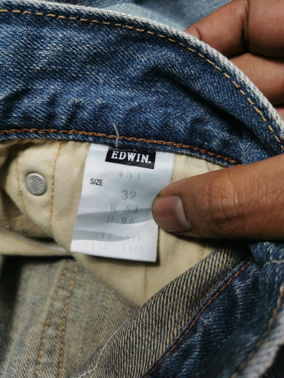 Edwin Edwin 451 Regular Fit Light Blue Jeans Size US 32 / EU 48 - 6 Thumbnail