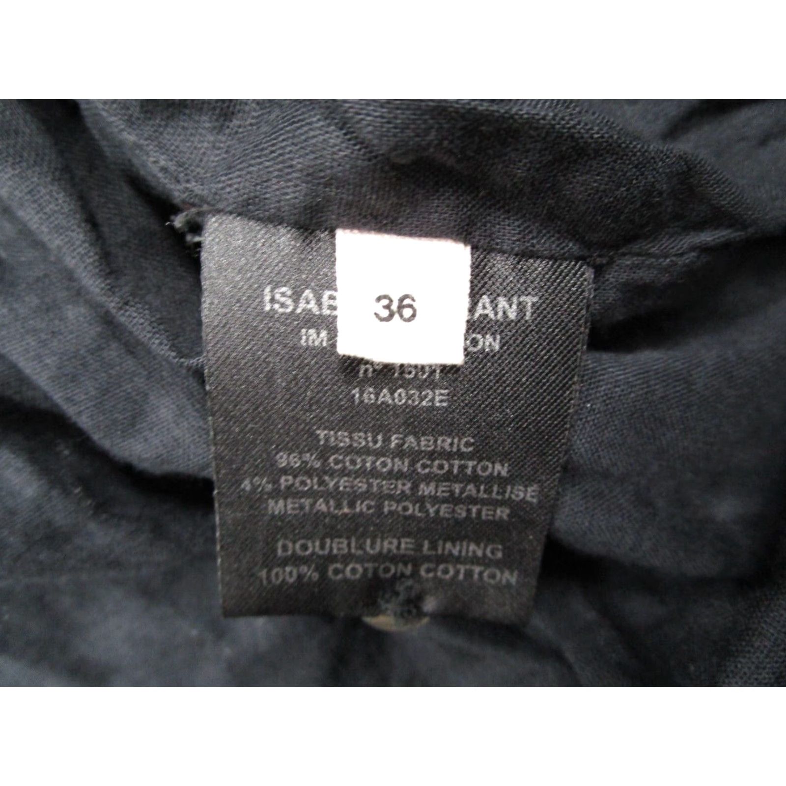 Isabel Marant Isabel Morant Etoile Dress Women 36 Black A Line 3/4 Sleeve Metallic Stripes Size XS / US 0-2 / IT 36-38 - 5 Thumbnail