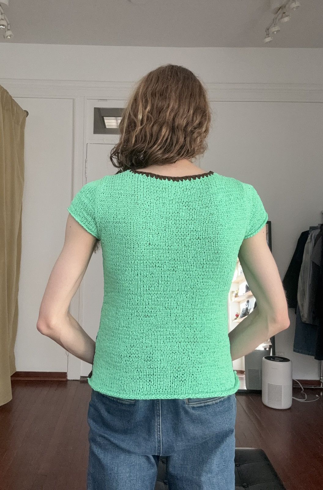 Pleats Please Issey Miyake Pleats Pleats Striped Crotchet Knit Short Sleeve Top Size M / US 6-8 / IT 42-44 - 18 Thumbnail