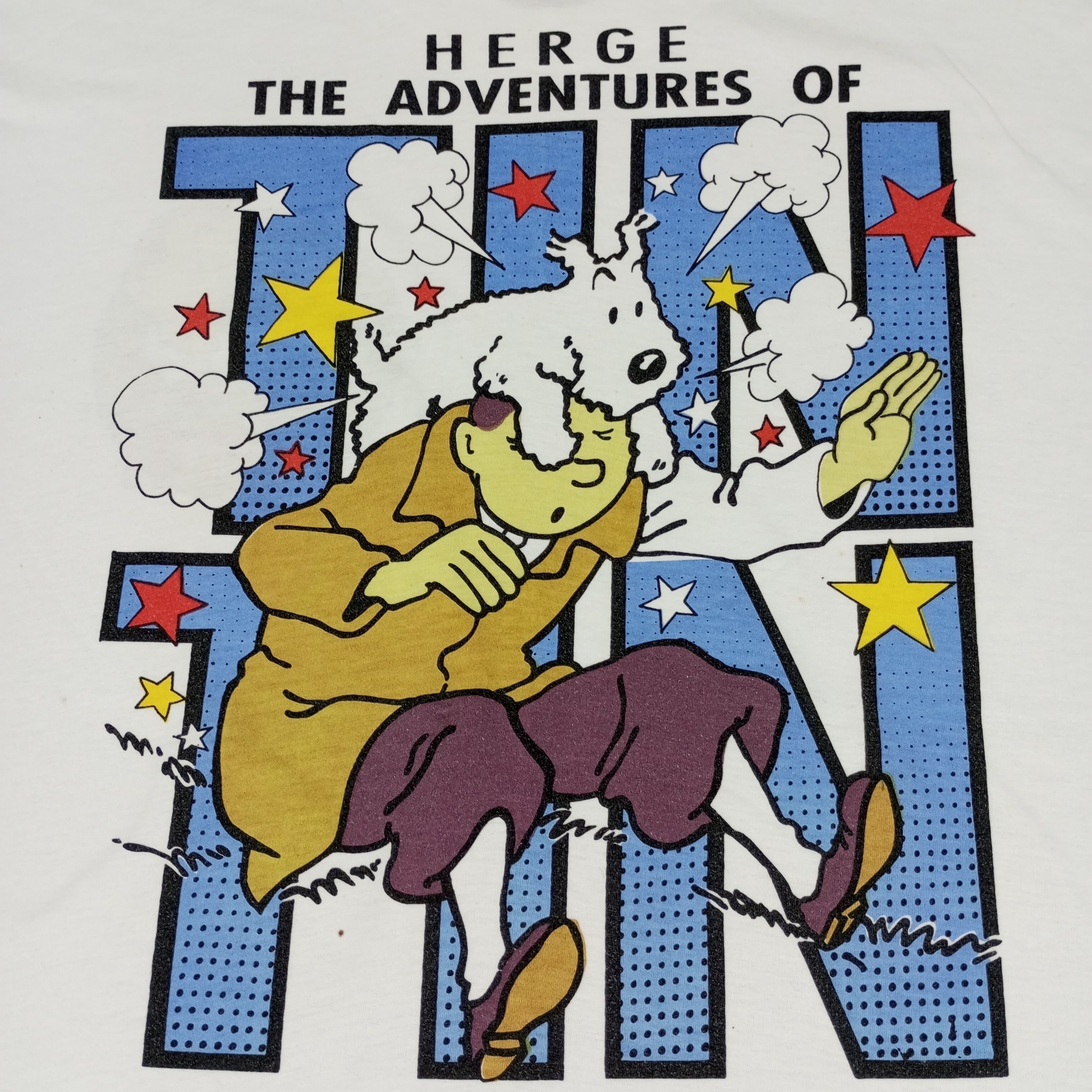 Vintage The Adventures Of Tintin Streetwear Style Cartoon Tshirt Size US L / EU 52-54 / 3 - 2 Thumbnail