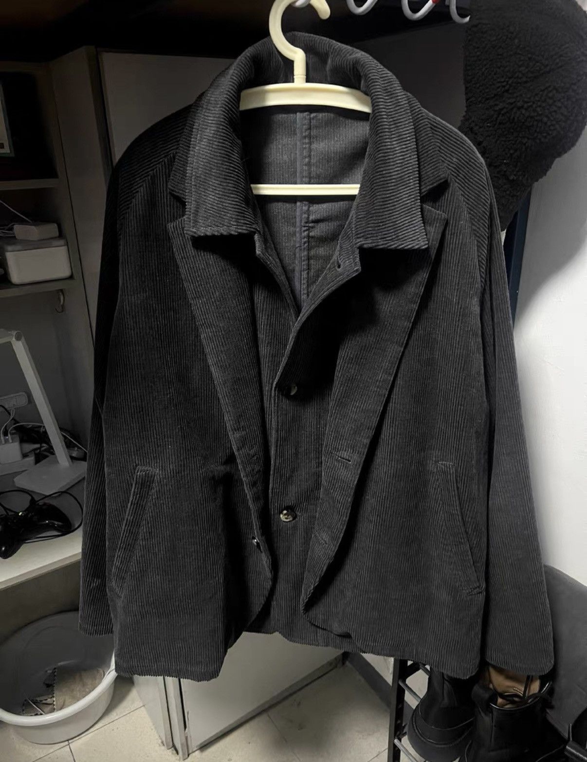 Sillage Sillage (Not Visvim) Charcoal Gray Corduroy Shirt Jacket Size US L / EU 52-54 / 3 - 5 Thumbnail