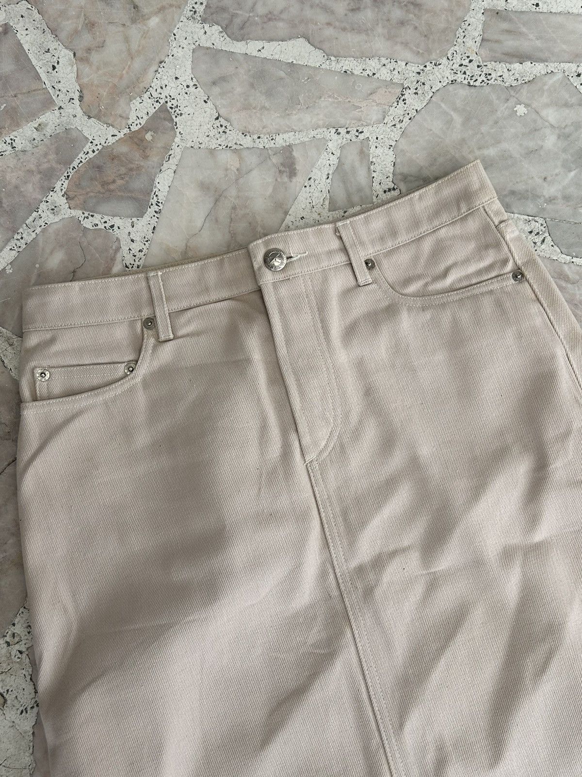 A.P.C. A.P.C Vintage Midi White Skirt Size 30" / US 8 / IT 44 - 3 Thumbnail