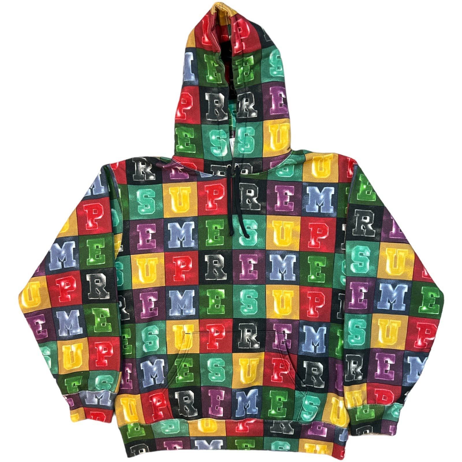 supreme blocks hooded sweatshirt