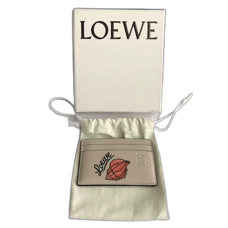 LOEWE Shell Pattern Double-Sided Card Holder