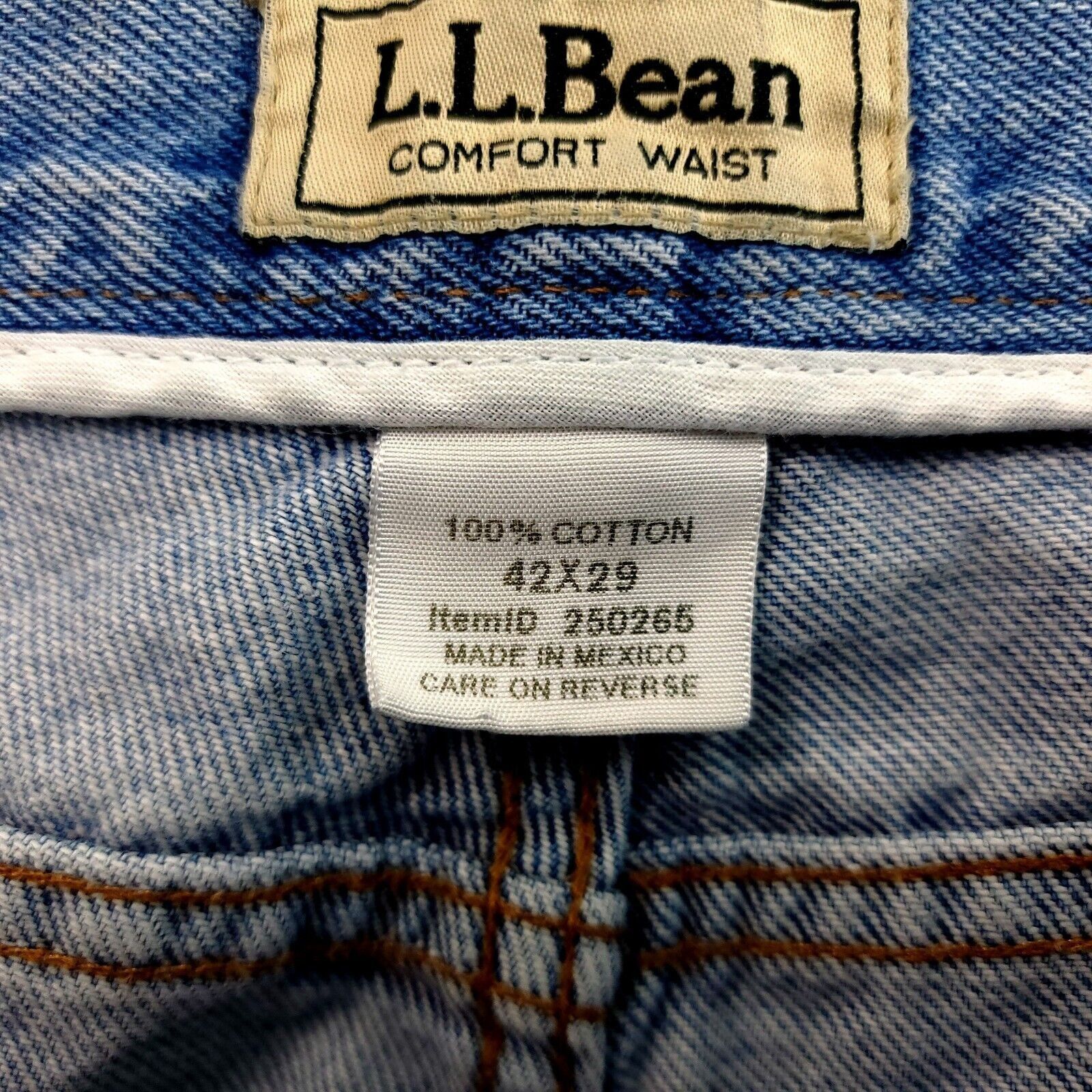 L.L. Bean L.L. Bean Light Blue Adjustable Comfort Waist Denim High Ris Size US 42 / EU 58 - 8 Thumbnail