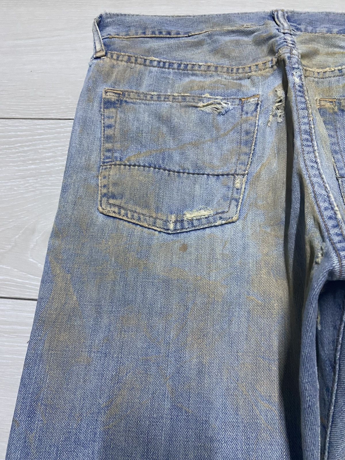Seditionaries Vintage Handcraft Ambercrombie And Fitch Mud Wash Baggy Jean Size US 32 / EU 48 - 11 Thumbnail