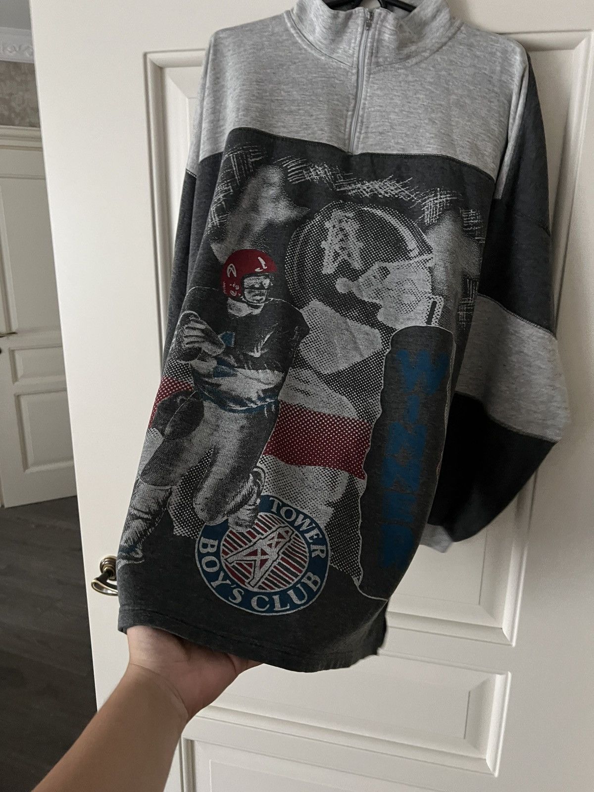 Vintage Vintage 90s Tower Boys Club Football Graphic Sweatshirt Size US XXL / EU 58 / 5 - 11 Thumbnail