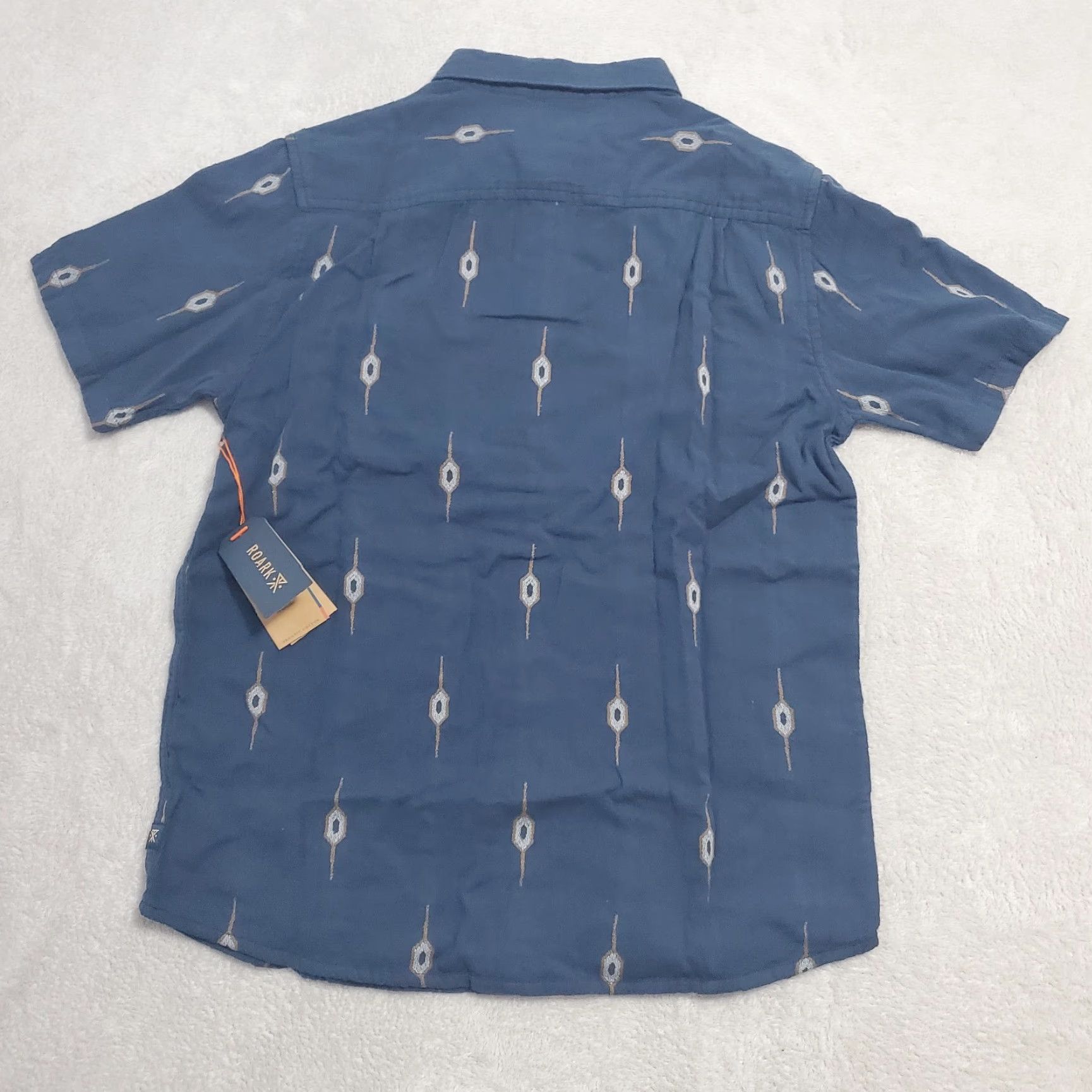 Roark Roark Journey SS Woven Shirt Men M Castagno Nannai Blue Organic Cotton Outdoors Size US M / EU 48-50 / 2 - 2 Thumbnail