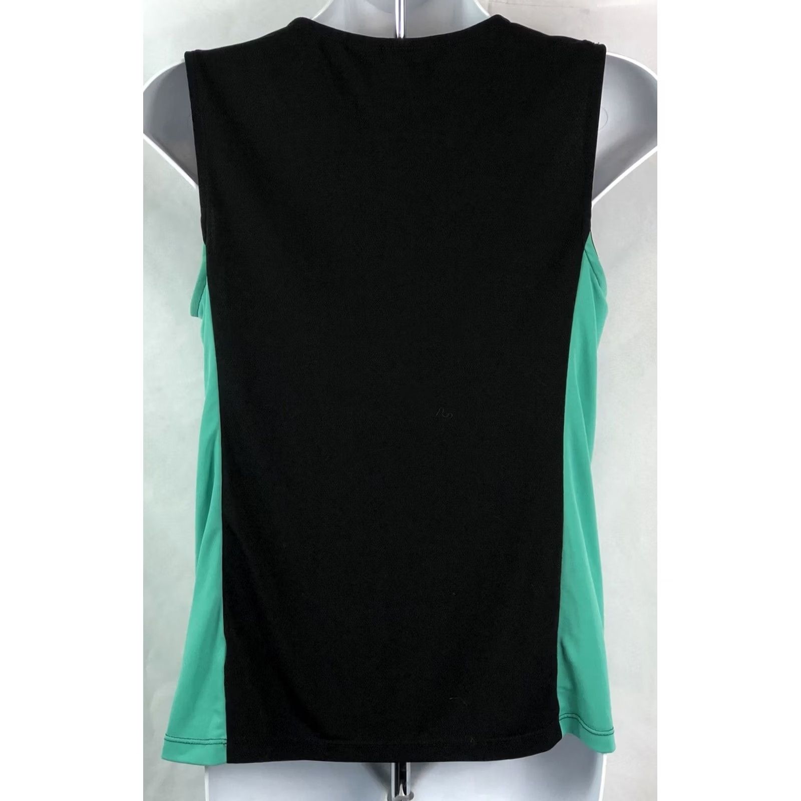George George Sleeveless Tank Top S Black Green Twist Front V-Neck Active Wear Women Tank XS? Size S / US 4 / IT 40 - 3 Thumbnail