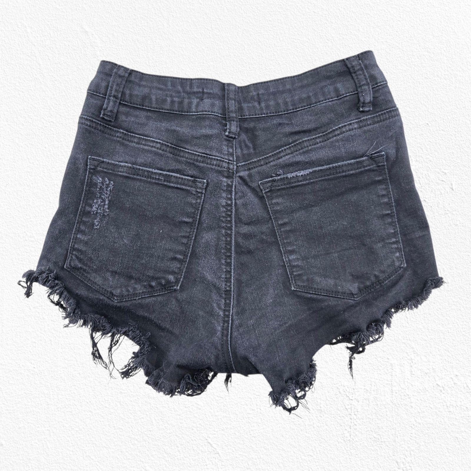 Other KanCan Black Distressed Cutoff Denim Shorts Size XS Size 25" / US 0 / IT 36 - 7 Thumbnail