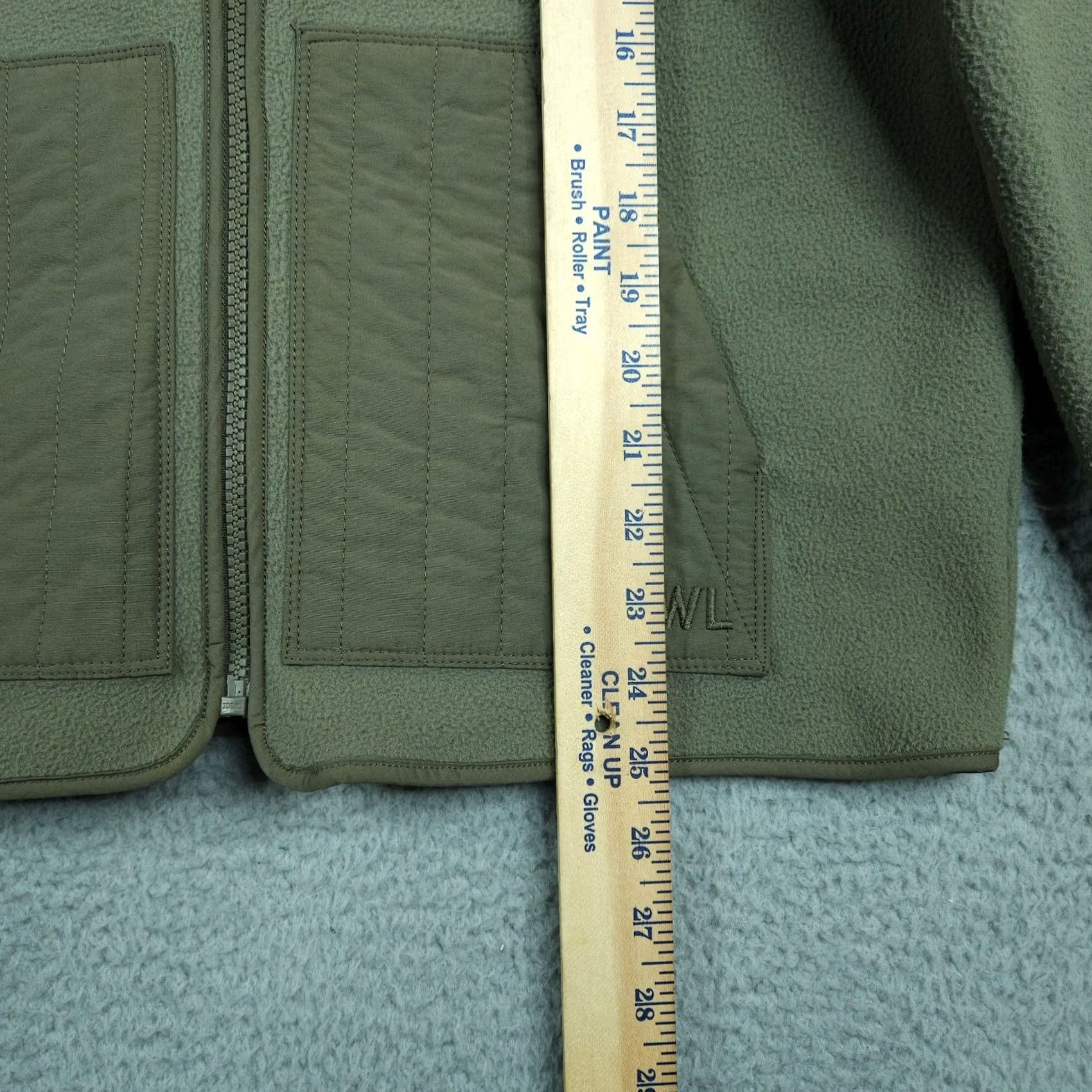 Madewell Madewell Jacket Women’s XS Fleece Olive Green Zip Logo Button Lining Polyester Solid Casual Outdoor Winter Mens No — Size XS / US 0-2 / IT 36-38 - 3 Thumbnail