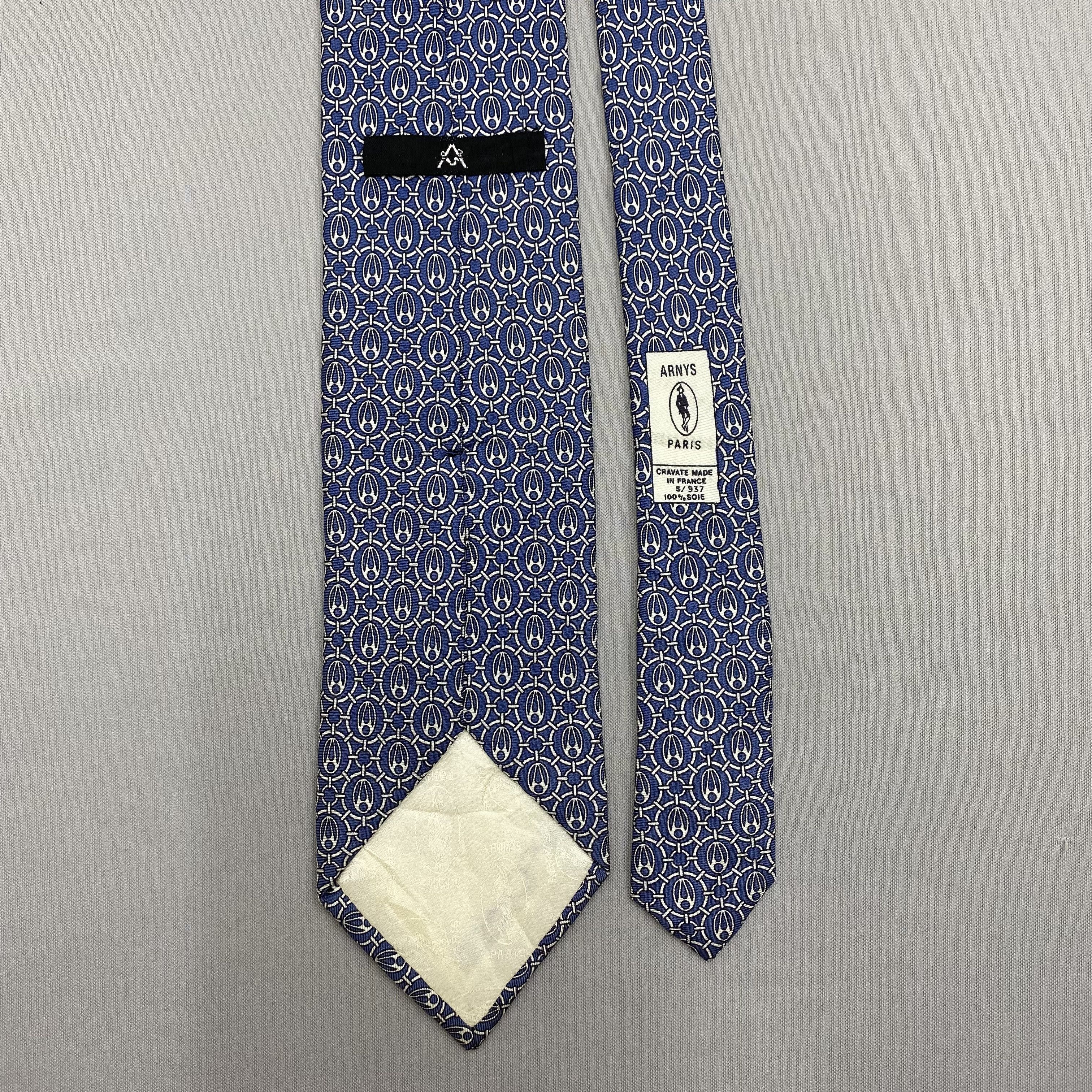 Japanese Brand Vintage Arnys SILK Necktie Cravate Pure Silk Neck Tie Size ONE SIZE - 7 Thumbnail
