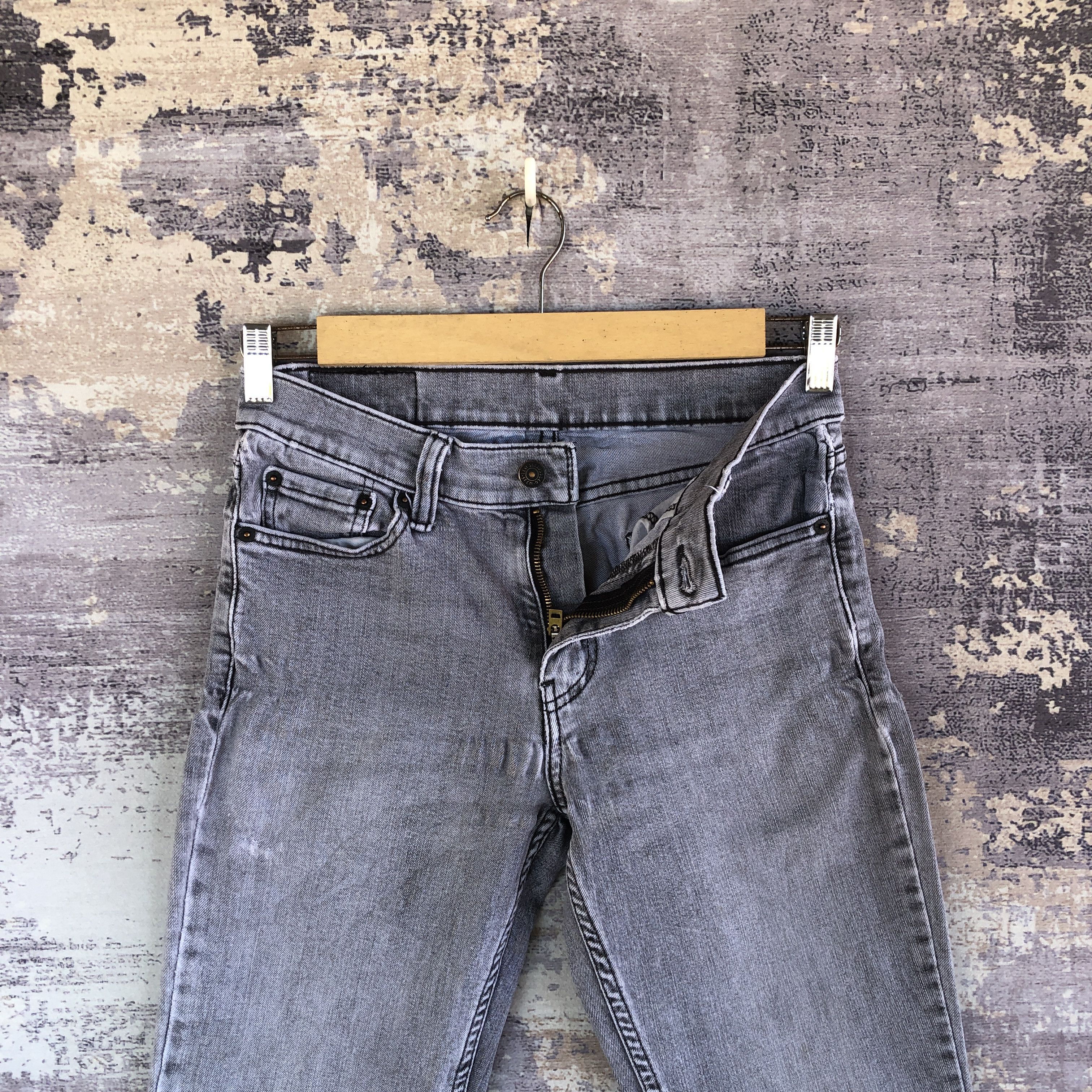 Vintage Levis 511 Faded Black Jeans Levi's Ash Gray Denim