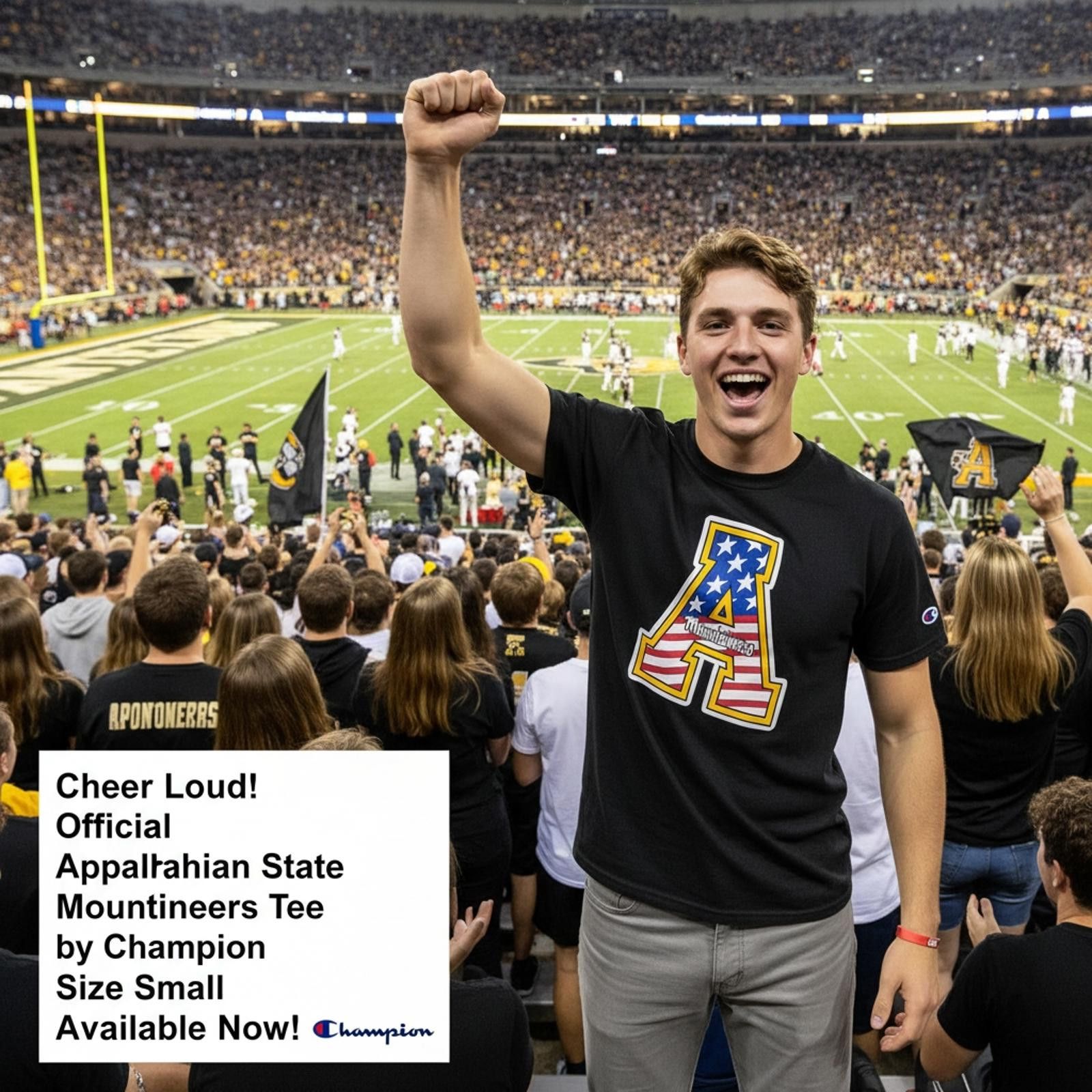 Champion Appalachian State Mountaineers Tee by Champion - Men's Small Size US S / EU 44-46 / 1 - 1 Thumbnail