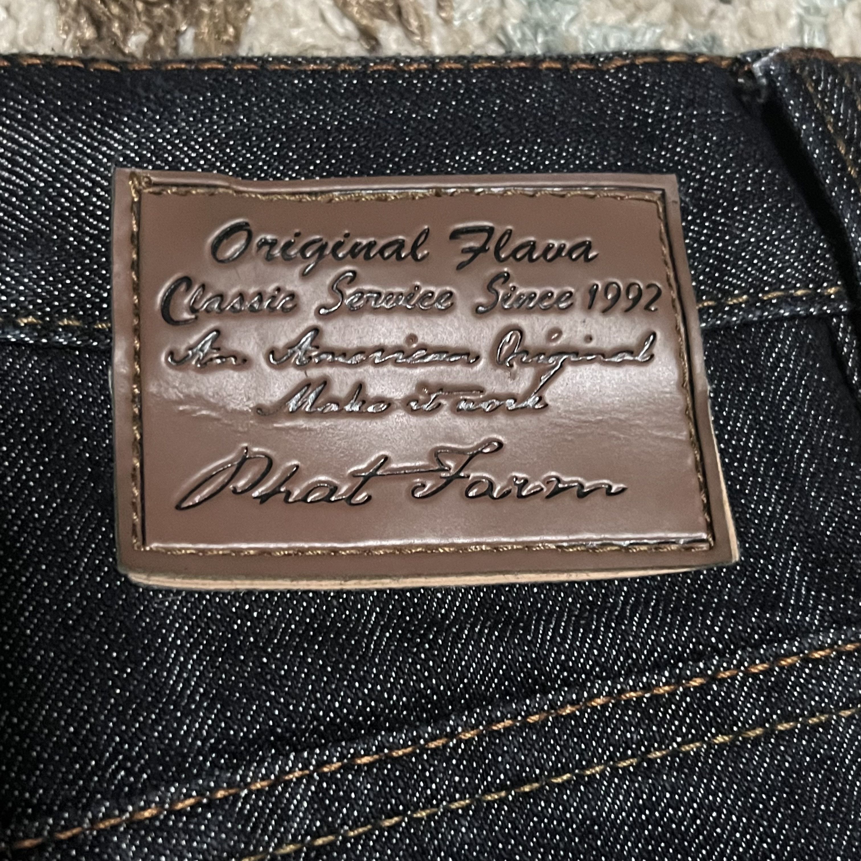 Phat Farm Vintage Phat Farm Slim Fit Embroidered Jeans Size 34x32 Size US 34 / EU 50 - 5 Thumbnail