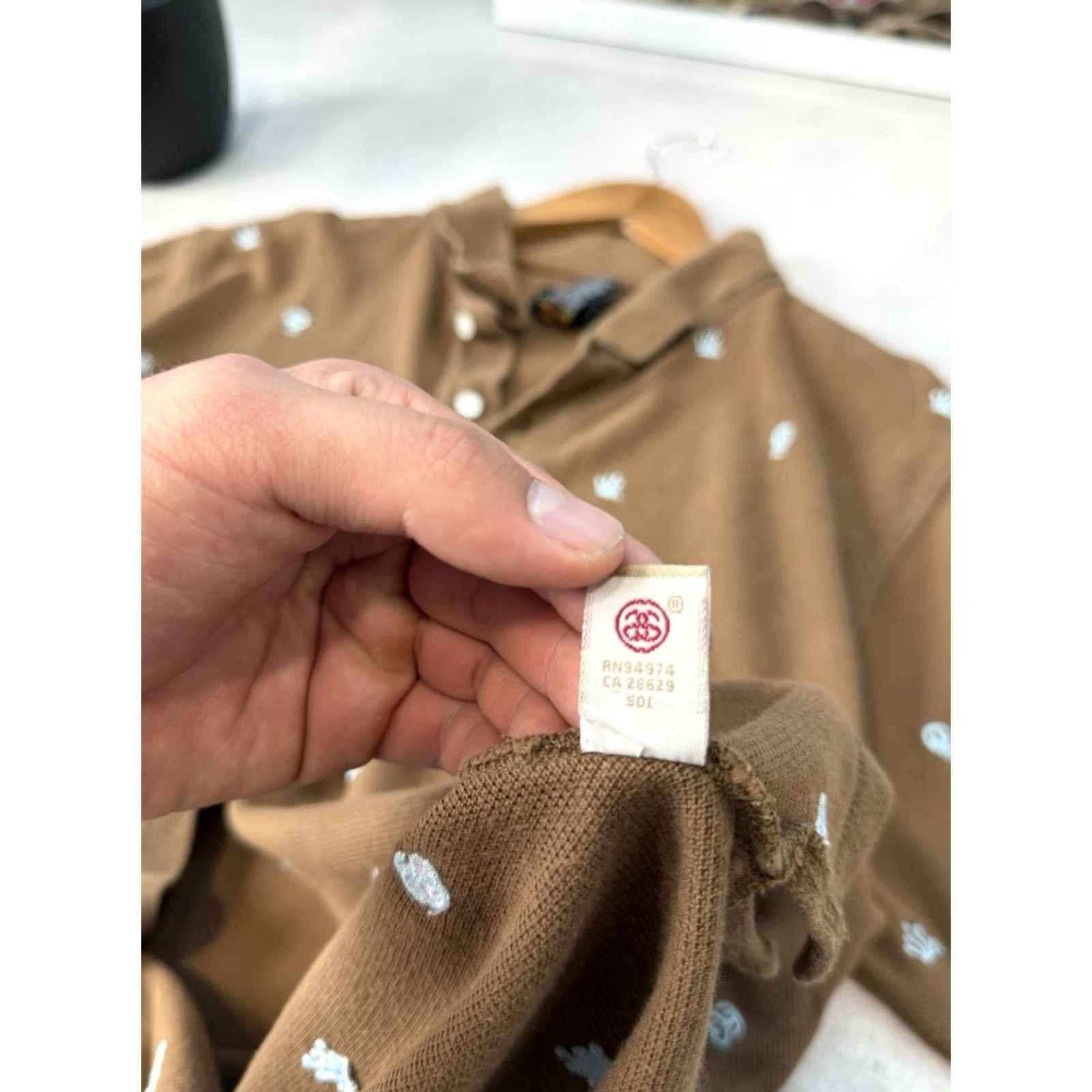 Vintage VINTAGE Stussy Polo T Shirt Brown Logo Monogram Embroidered 90s City Retro Y2K Size US M / EU 48-50 / 2 - 7 Thumbnail