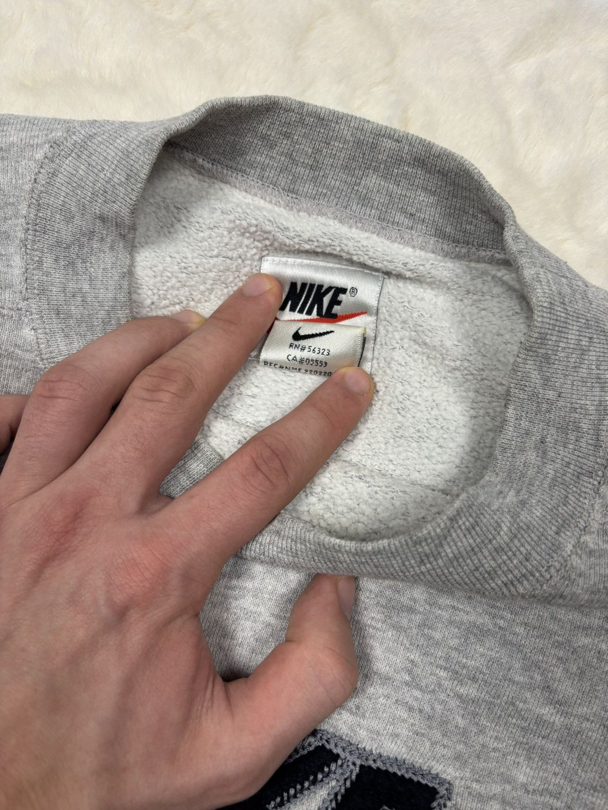 Nike × Vintage Nike Vintage 90’s Oversized Big Logo Sweatshirt Y2K Rare Size US L / EU 52-54 / 3 - 6 Thumbnail