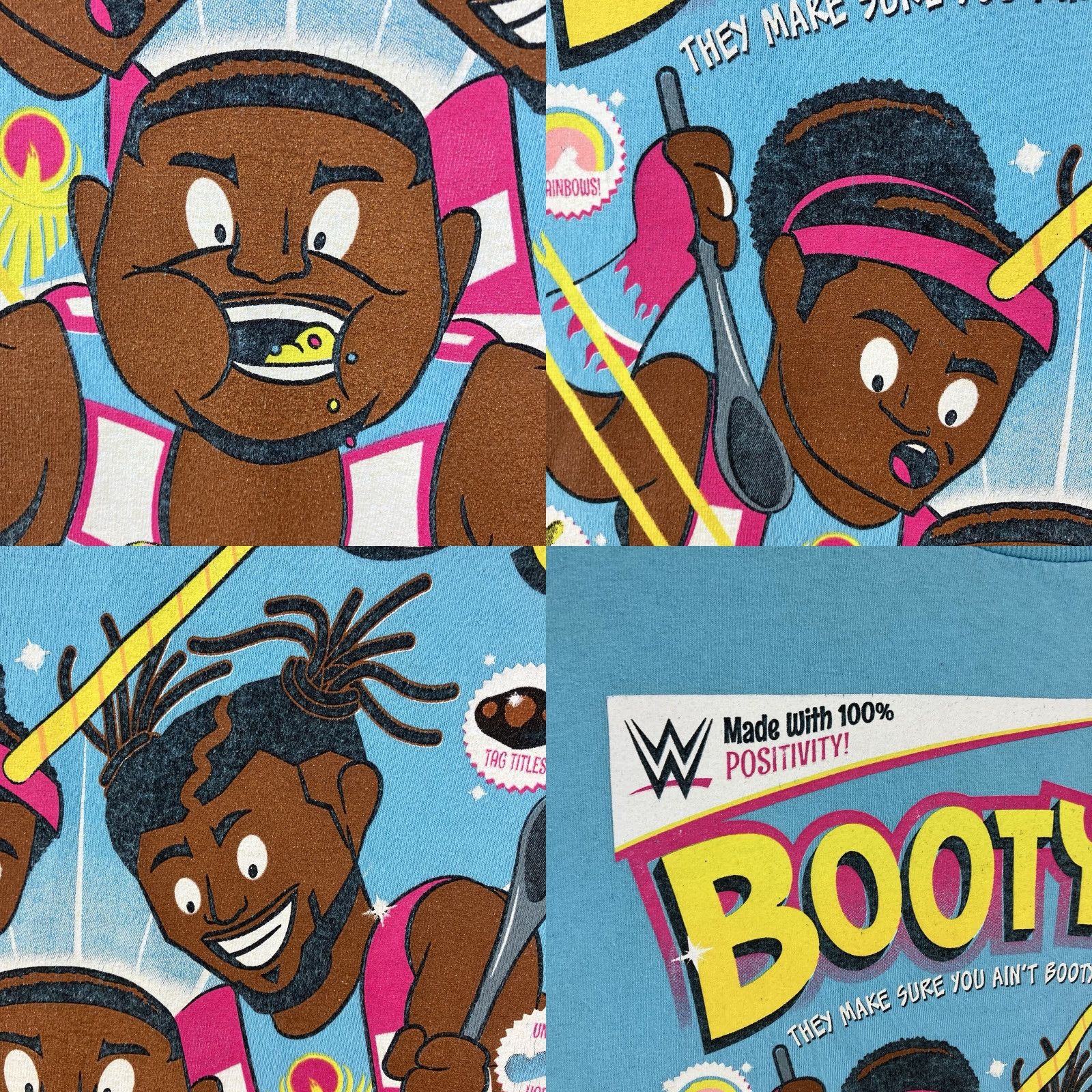 Vintage WWE The New Day BootyO's Cereal T-Shirt XL Light Blue Graphic Print Short Sleeve Mens Size US XL / EU 56 / 4 - 8 Thumbnail