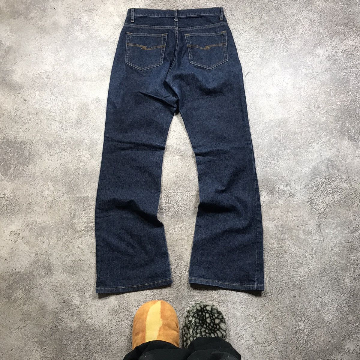 Vintage Vintage 90s Baggy Distressed Wide Leg Jeans Grunge Y2K 27 Size 27" / US 4 / IT 40 - 4 Thumbnail