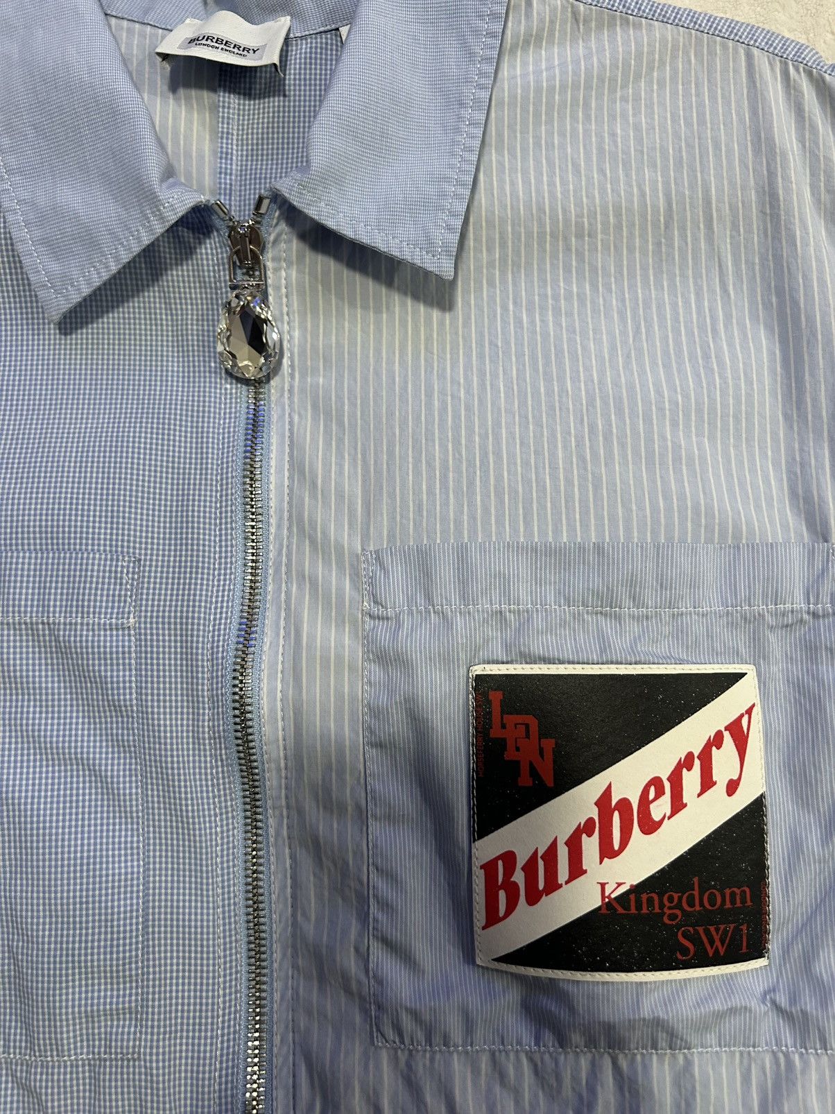 Burberry Burberry Short-Sleeve Logo Patchwork Shirt Size US M / EU 48-50 / 2 - 4 Thumbnail