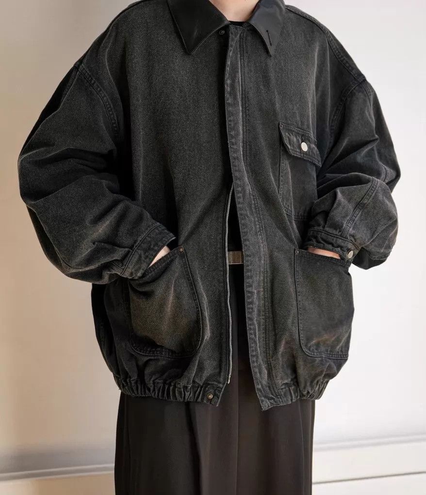 Other ssstein 26ss Black S Oversize Leather-Collar Sulfur-Dyed JKT Size US S / EU 44-46 / 1 - 6 Thumbnail