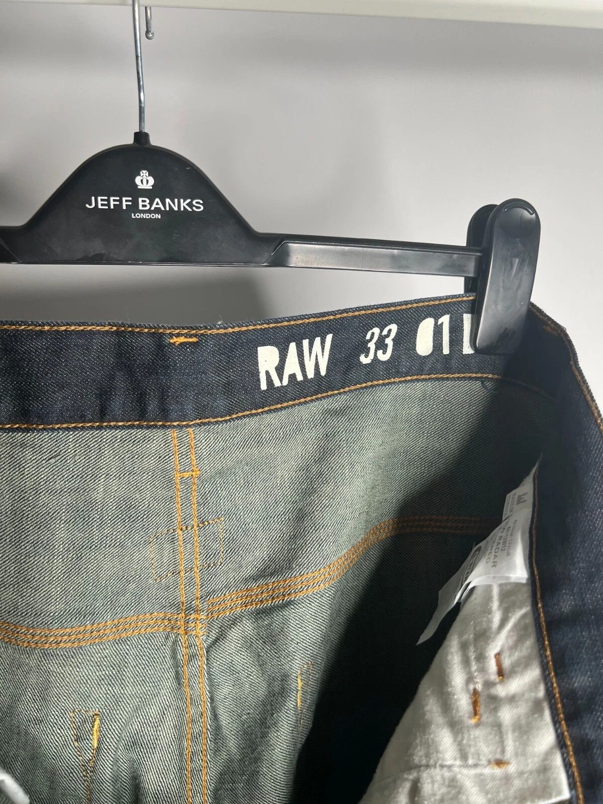 G-Star G-Star Raw 3301 Jeans Navy Blue New Radar Tapered Size US 32 / EU 48 - 13 Thumbnail