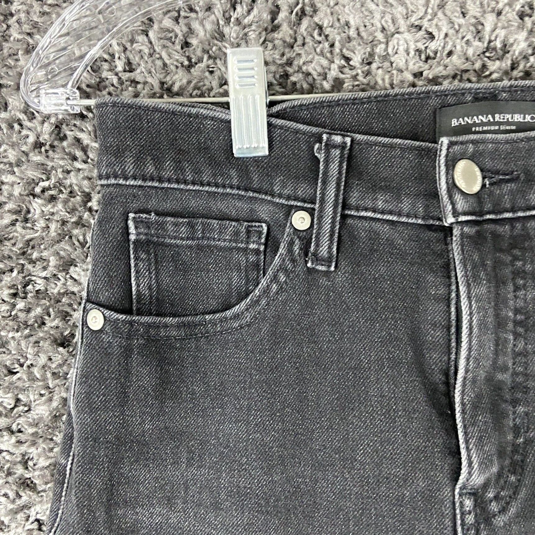 Banana Republic BANANA REPUBLIC Premium Denim High Rise Slim Jeans Black Women’s 26 Size 26" / US 2 / IT 38 - 3 Thumbnail
